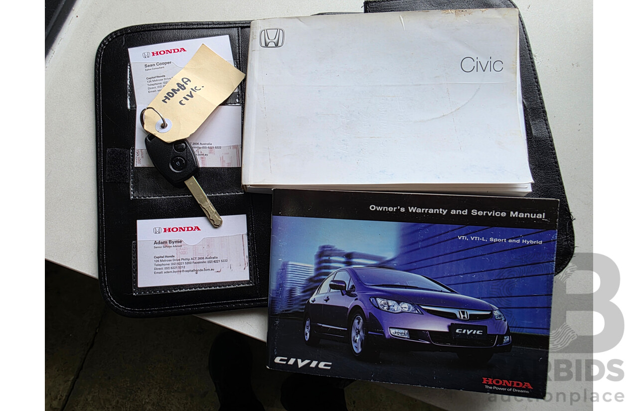 9/2007 Honda Civic Sport MY07 4d Sedan Purple 2.0L