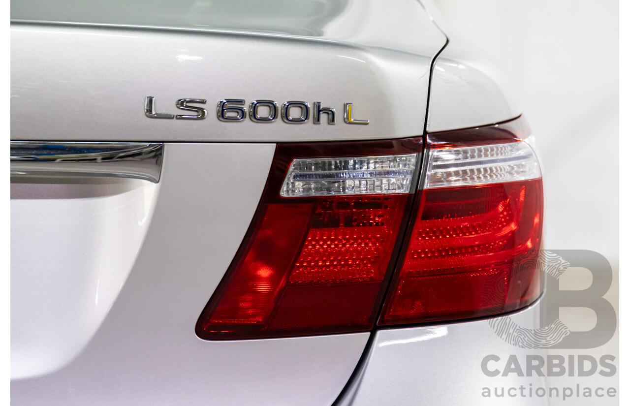 2/2008 Lexus Ls600hl Hybrid (5 Seat) UVF46R 4d Sedan Platinum Silver Metallic V8 5.0L - 165kW Hybrid