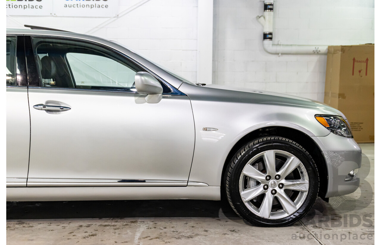2/2008 Lexus Ls600hl Hybrid (5 Seat) UVF46R 4d Sedan Platinum Silver Metallic V8 5.0L - 165kW Hybrid