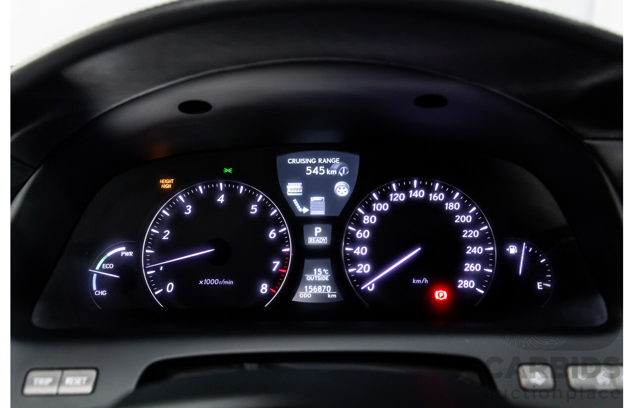 2/2008 Lexus Ls600hl Hybrid (5 Seat) UVF46R 4d Sedan Platinum Silver Metallic V8 5.0L - 165kW Hybrid