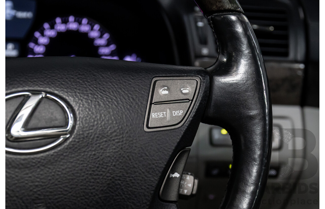 2/2008 Lexus Ls600hl Hybrid (5 Seat) UVF46R 4d Sedan Platinum Silver Metallic V8 5.0L - 165kW Hybrid