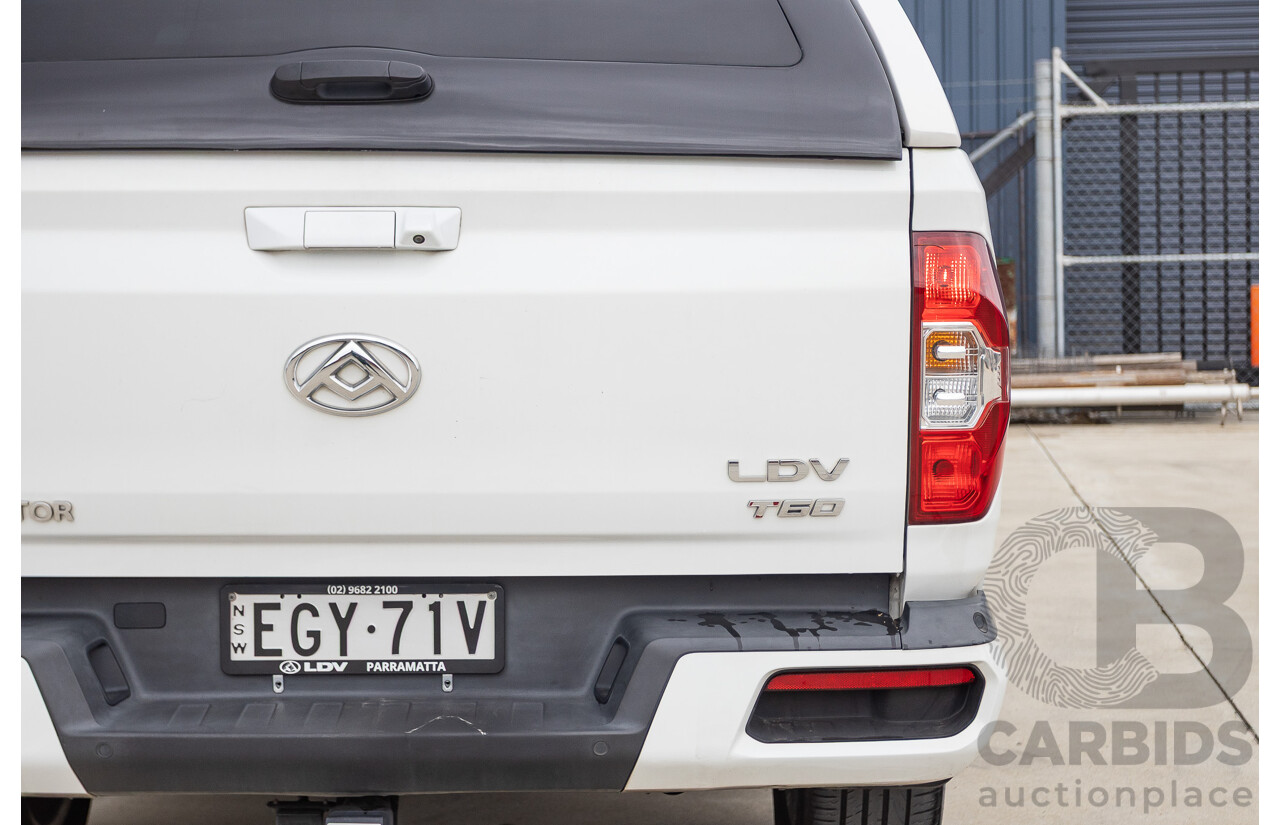 02/2020 LDV T60 PRO (4x4) SK8C Double Cab Utility White Turbo Diesel 2.8L