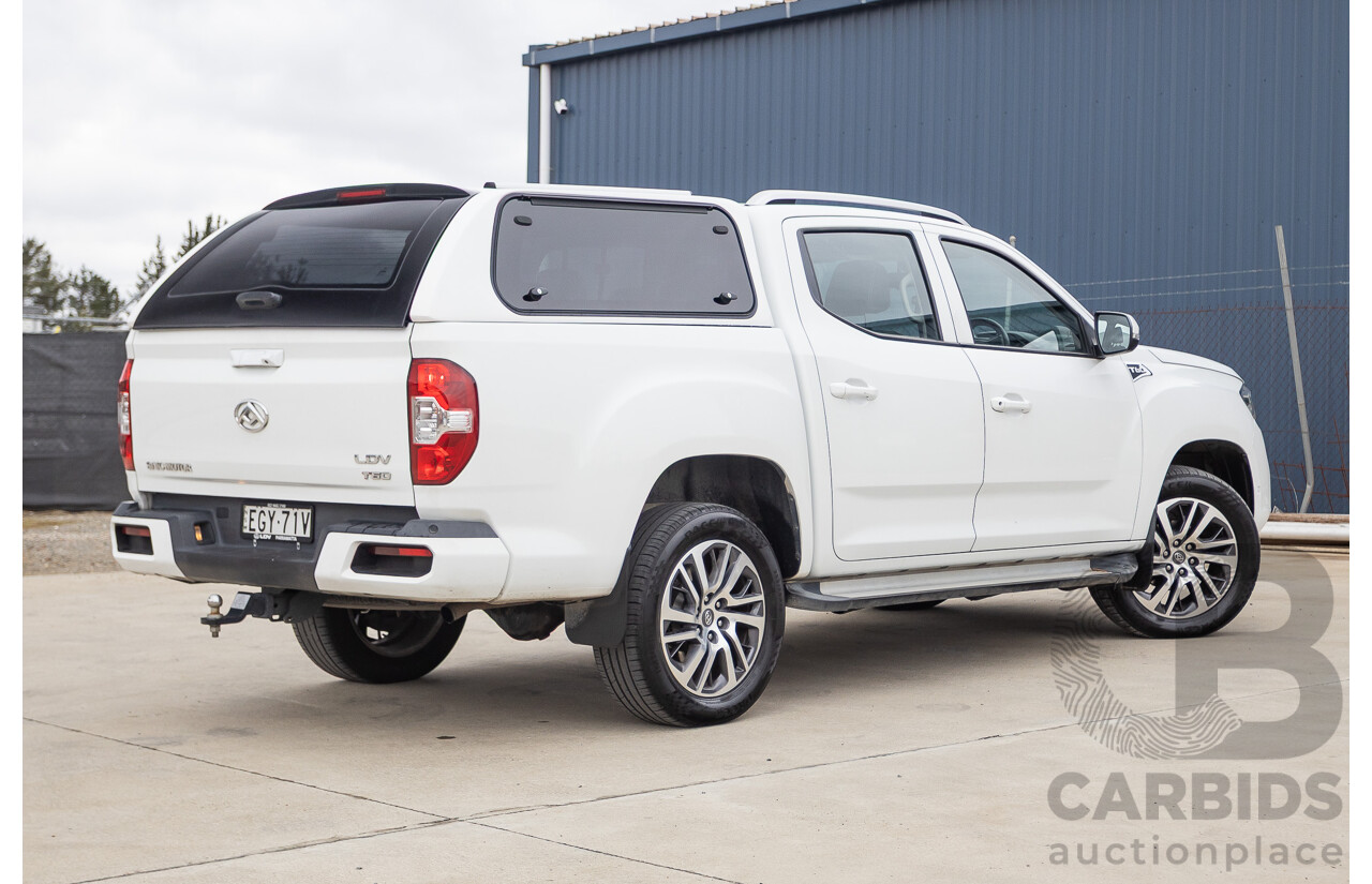 02/2020 LDV T60 PRO (4x4) SK8C Double Cab Utility White Turbo Diesel 2.8L