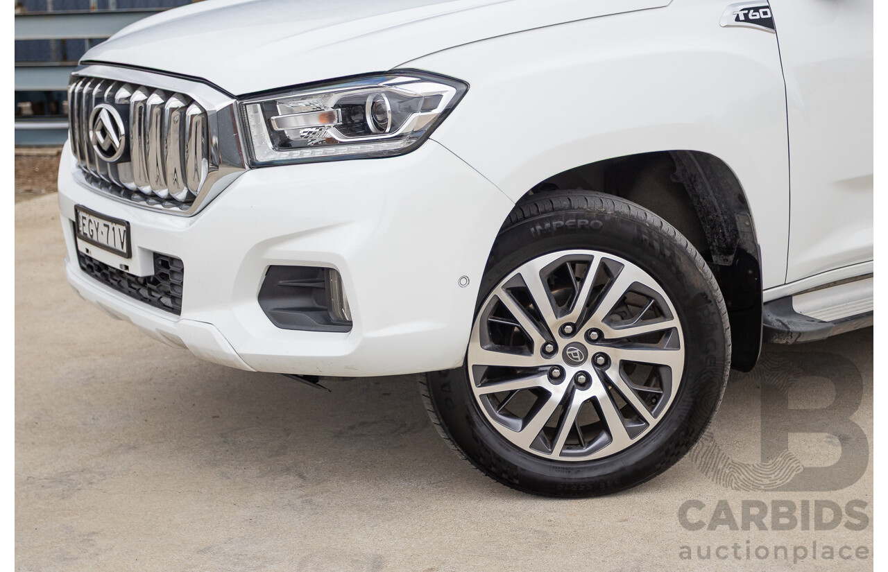 02/2020 LDV T60 PRO (4x4) SK8C Double Cab Utility White Turbo Diesel 2.8L