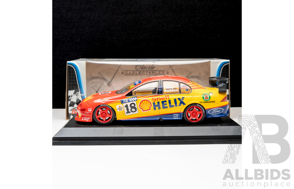 Classic Carlectables Ford Falcon V8 Supercar 1999 #18 Paul Radisich/Steven Ellery Shell Helix Racing 1:18 Scale