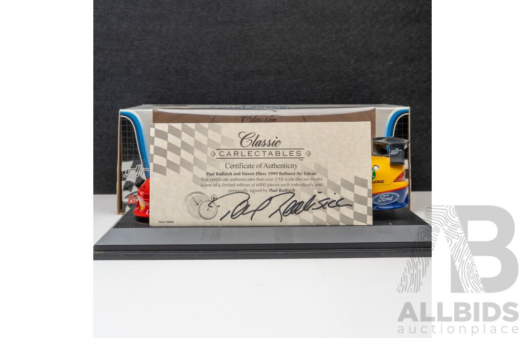 Classic Carlectables Ford Falcon V8 Supercar 1999 #18 Paul Radisich/Steven Ellery Shell Helix Racing 1:18 Scale
