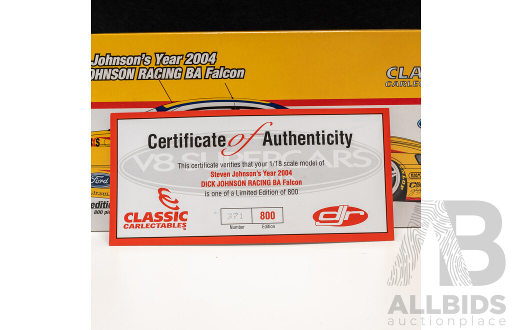 Classic Carlectables Ford BA Falcon V8 Supercar 2008  #17 Steven Johnson Dick Johnson Racing 1:18 Scale