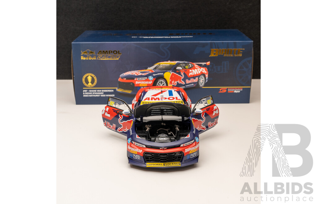 Biante 2023 Chevrolet Camaro ZL1 V8 Supercar Bathurst Winner #97 Shane Van Gisbergen/Ritchie Stanaway RedBull / Ampol Racing 1:18 Scale