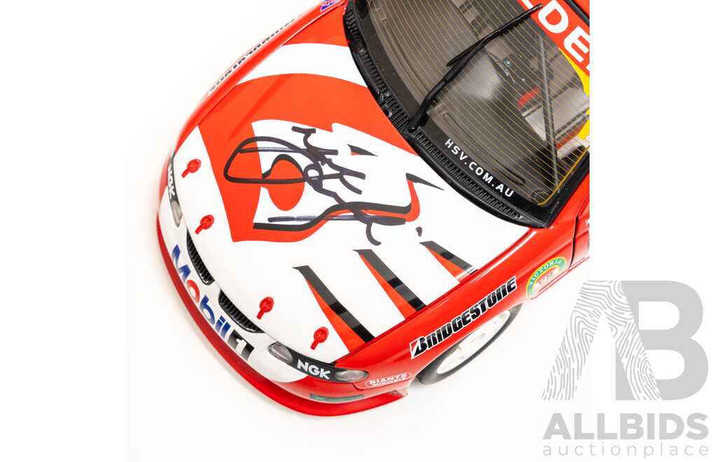 Signed AutoArt Holden VX Commodore V8 Supercar 2002 Bob Jane 1000 Winner #1 Mark Skaife/Jim Richards Holden Racing Team 1:18 Scale Model Car - COA Included