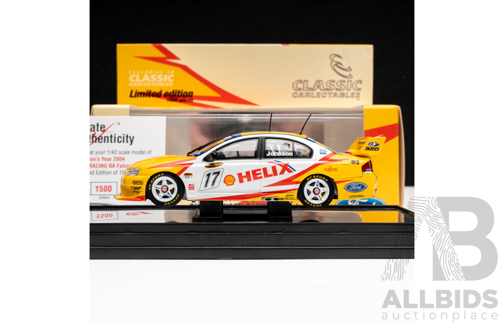 Classic Carlectables Ford BA Racing Falcon V8 Supercar 2004 #17 Steven Johnson Dick Johnson Racing 1:43 Scale