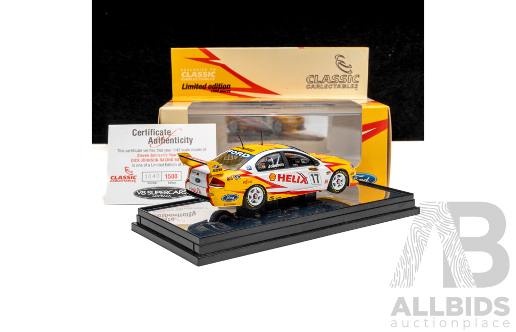 Classic Carlectables Ford BA Racing Falcon V8 Supercar 2004 #17 Steven Johnson Dick Johnson Racing 1:43 Scale