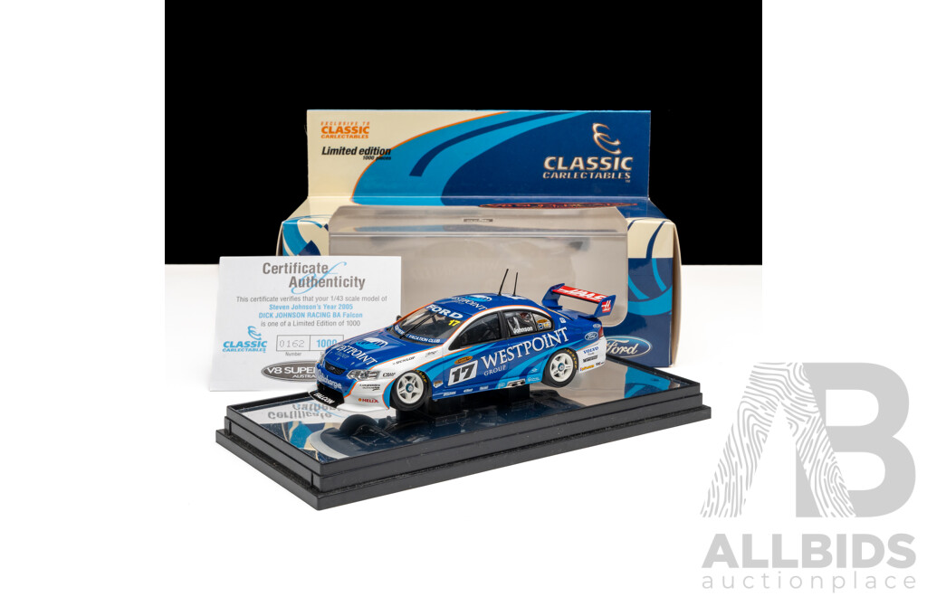 Classic Carlectables Ford BA Racing Falcon V8 Supercar 2004 #17 Steven Johnson Dick Johnson Racing 1:43 Scale