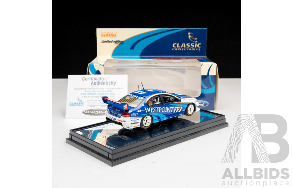 Classic Carlectables Ford BA Racing Falcon V8 Supercar 2004 #17 Steven Johnson Dick Johnson Racing 1:43 Scale