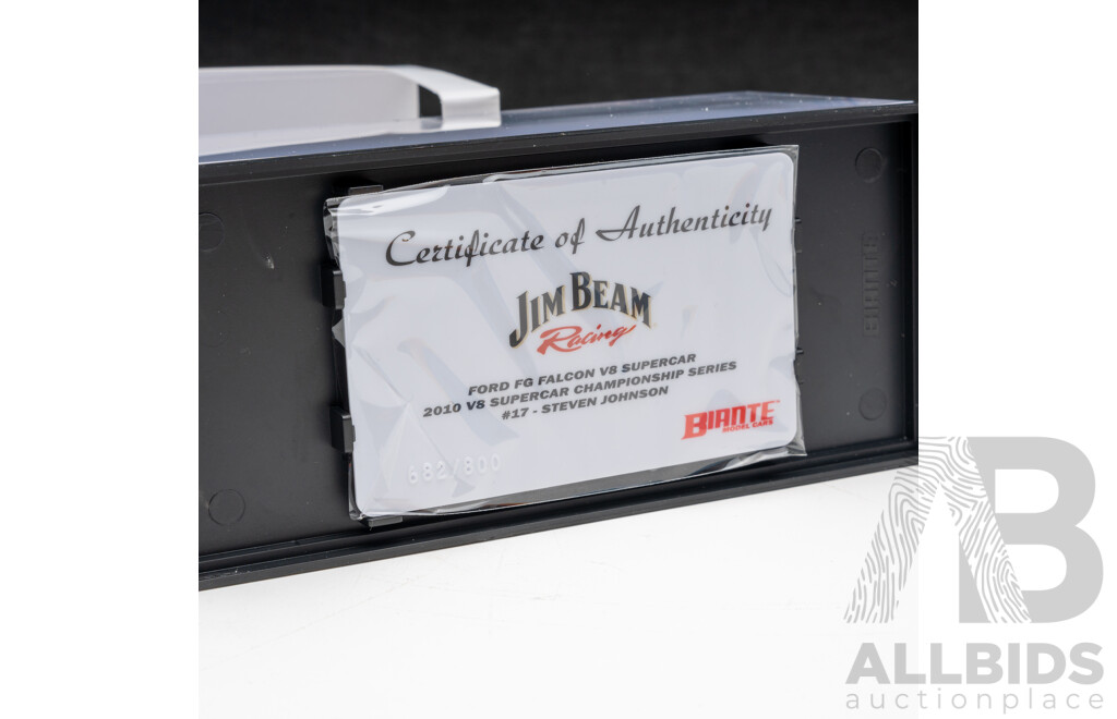 Biante Ford FG Falcon V8 Supercar 2010 Supercar Championship #17 Steven Johnson Jim Beam Racing 1:43 Scale