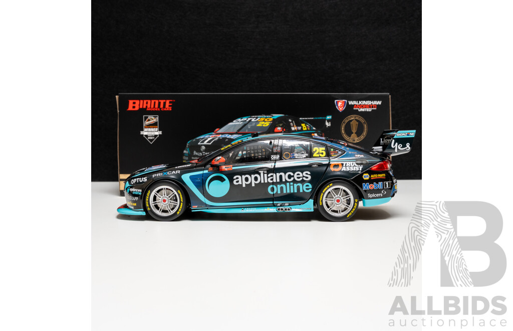 Biante Holden ZB Commodore WAUR Chaz Mostert/Lee Holdsworth #25 2021 Bathurst Winner 1:18 Scale Model Car - COA Included