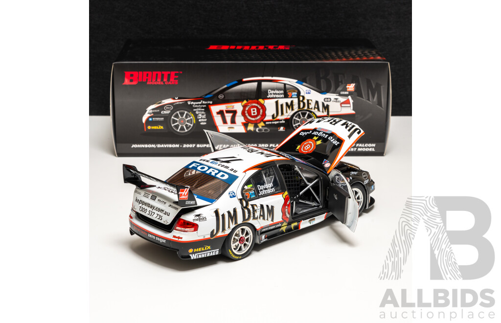 Biante Ford Falcon BF 2007 Super Car #17 Steven Johnson/ Will Davison Jim Beam Racing 1:18 Scale