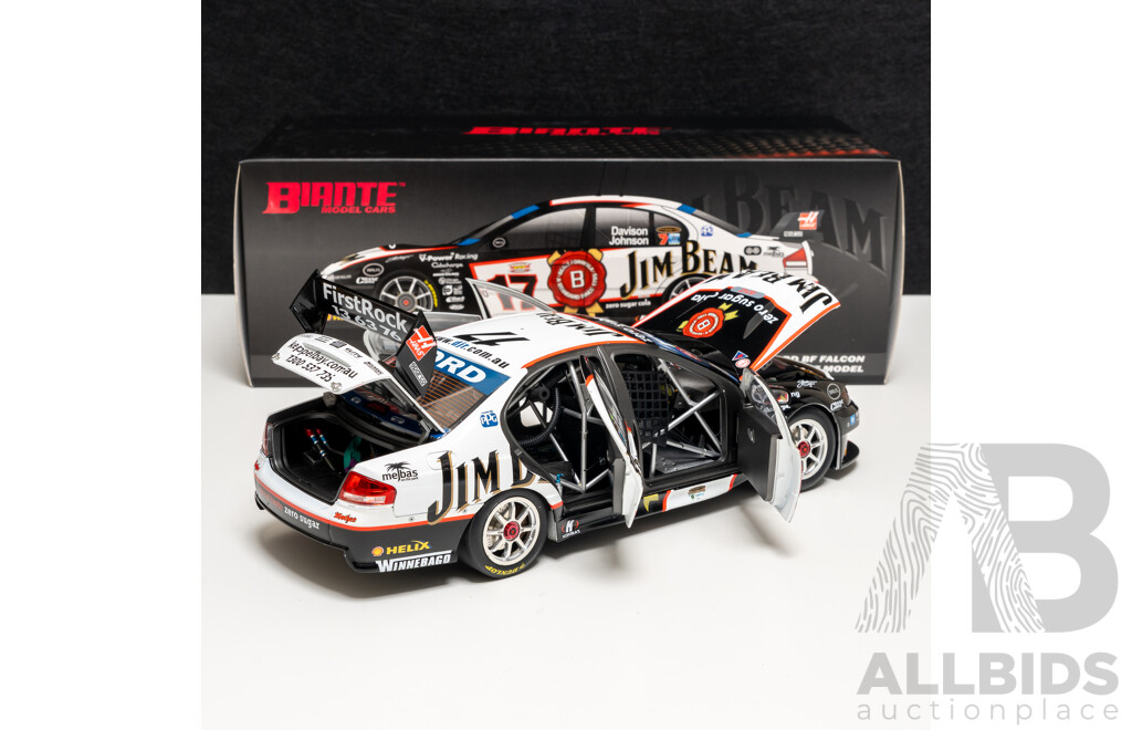 Biante Ford Falcon BF 2007 Super Car #17 Steven Johnson/ Will Davison Jim Beam Racing 1:18 Scale