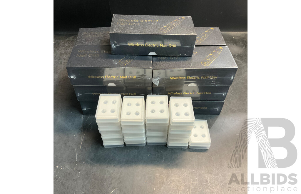 PELCAS Wireless Electric Nail Drill X13 & Brush Heads for Electric Pet Teeth Brush, Tartar Remover X 17