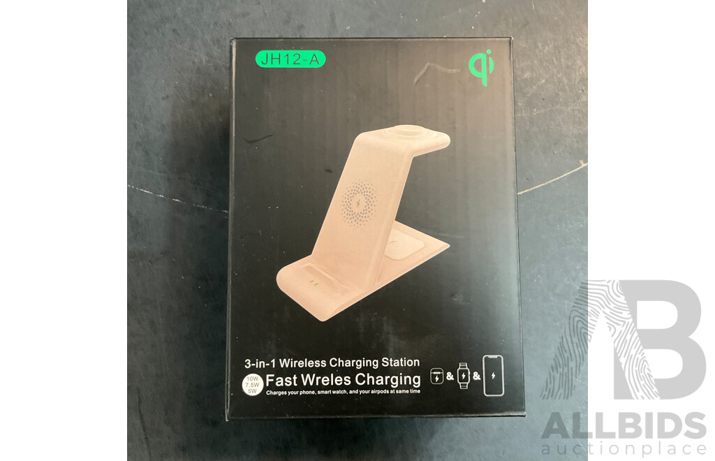 3 In1 Wireless Charging Station X10 & JSAUX Display 8K LXNZ Braided Nylon Cable X80 & 7.5A 250V Plugx40