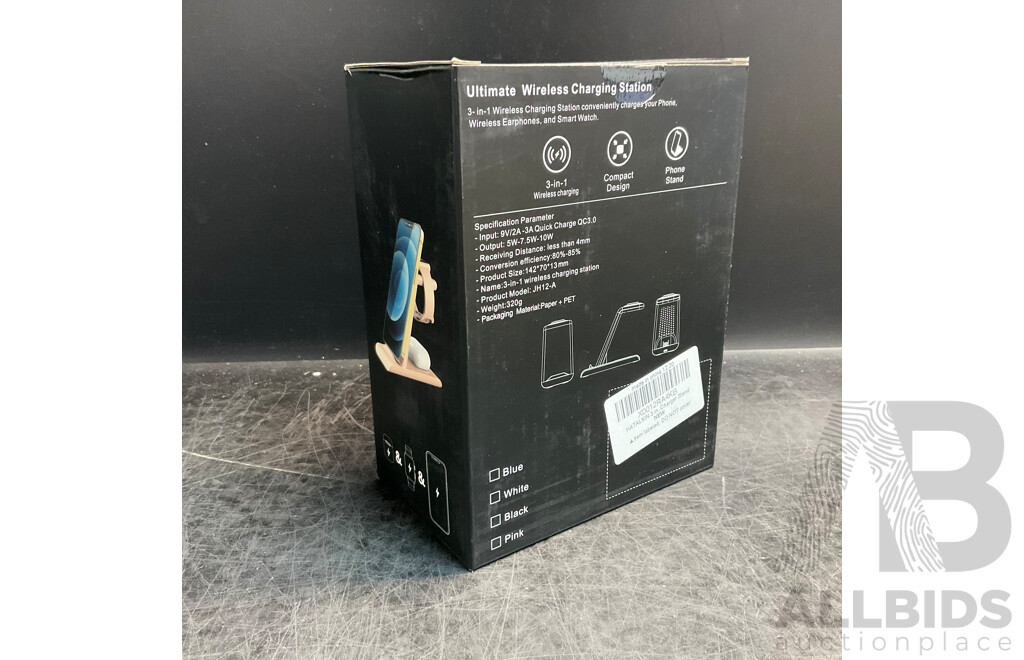 3 In1 Wireless Charging Station X10 & JSAUX Display 8K LXNZ Braided Nylon Cable X80 & 7.5A 250V Plugx40