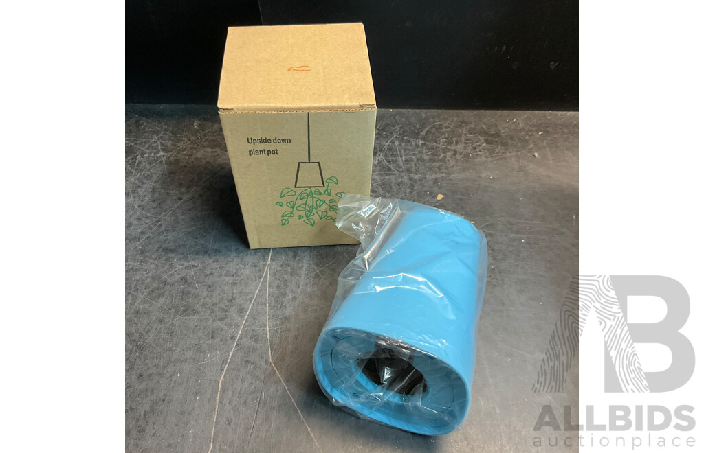 Three Sizes of SAVE WATER DRINK WINE & TIME to DRINK Cement Garden Pots X16 & Upside Down Plant Pots X6 - Lot of 22