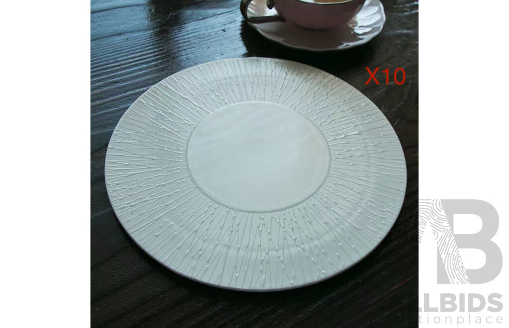 Y! Handmade Ceramic Tea Caddy Canister X3 & LUZERNE Multi-Purpose Serving Plates for Display, Sushi or Food Serving X14 -  Lot of 17