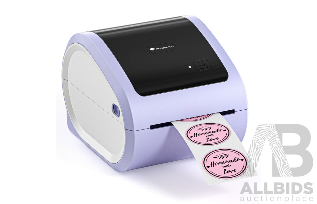 Phomemo Label Printer D520BT (Purple and White) X2 & PM-241BT ( Grey and Black ) X1 - Lot of 3