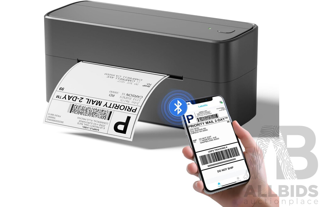 Phomemo Label Printer D520BT (Purple and White) X2 & PM-241BT ( Grey and Black ) X1 - Lot of 3