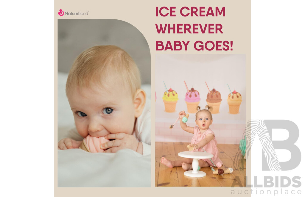 NatureBond Baby Food Feeder/Fruit Feeder Pacifier & Silicone Baby Teether - Various Colours  - Lot of 60  - Estimated Total RRP $1,167