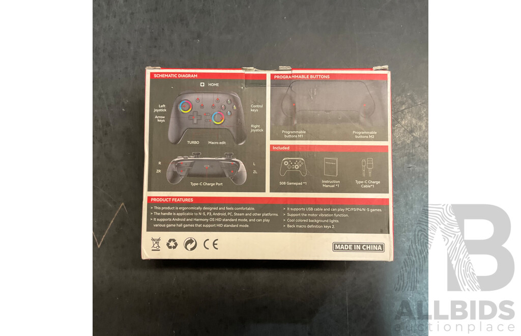 Doubleshock 4 Wireless Controller for PS4 X12 & 2.4G Wireless Controller Gamepad & BSP Wireless Gaming Controller for Switch - Lot of 14