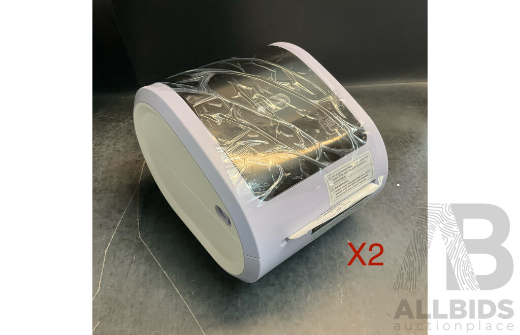 Phomemo Label Printer D520BT (Purple and White) X2 & PM-241BT ( Grey and Black ) X1 - Lot of 3