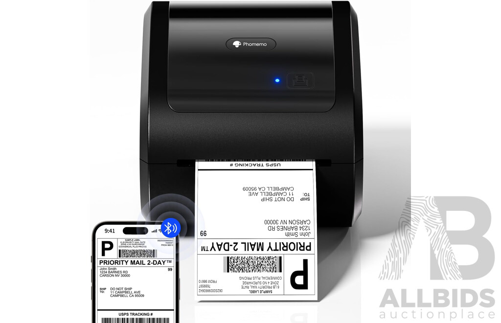 Phomemo Label Printer D520BT (Purple and White) X2 & PM-241BT ( Grey and Black ) X1 - Lot of 3