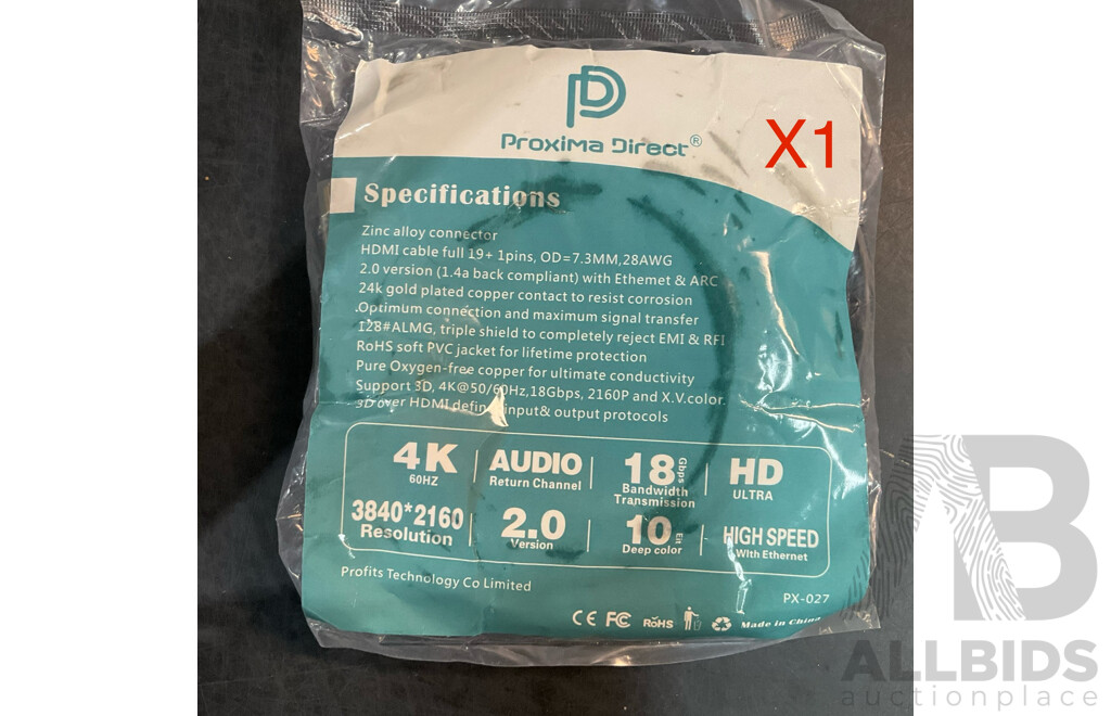 Bulk Lot - 3 In1 Wireless Charing Stations, Doubleshock 4 PS4 Controllers & Bicycle Phone Holders &  Assorted 4K/8K Connection Cables/Decking Station