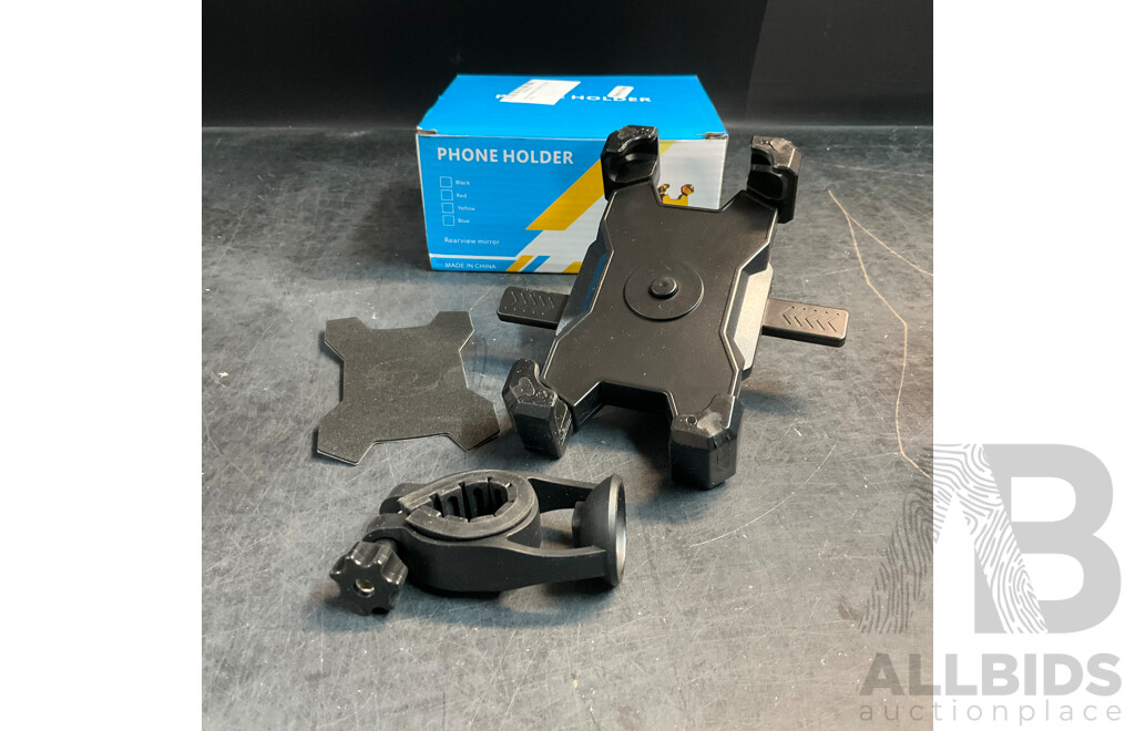 Bulk Lot - 3 In1 Wireless Charing Stations, Doubleshock 4 PS4 Controllers & Bicycle Phone Holders &  Assorted 4K/8K Connection Cables/Decking Station