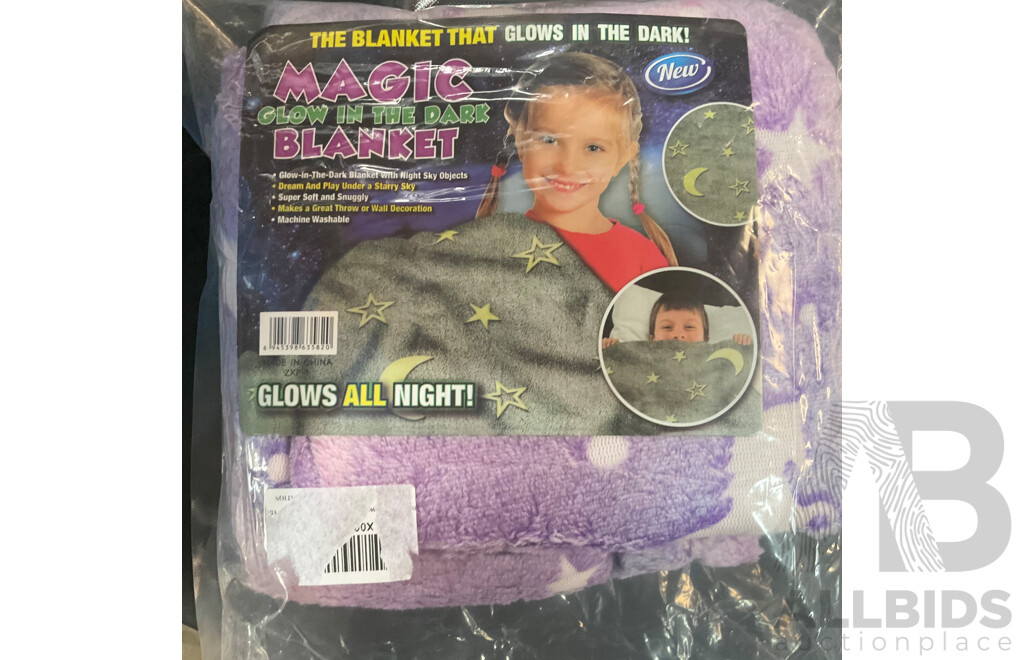 Mixed Lot - Kids Glow in the Dark Blanket & Kids Instax Photo Album & Earring Pack, Angel Costume & Necklace Holder and More