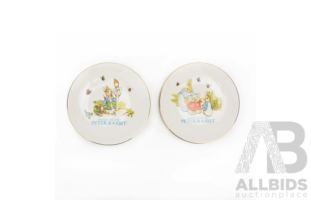Beatrix Potter Peter Rabbit Plate Set X8 with Appetiser / Snack Plates X5