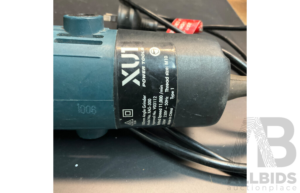 Assorted Tools - XU1 100mm Angle Grinder / Direct Power DP22MT1 / Workzone Circular Saw 1200W / OZITO CMS-1621 Mitre Saw and More