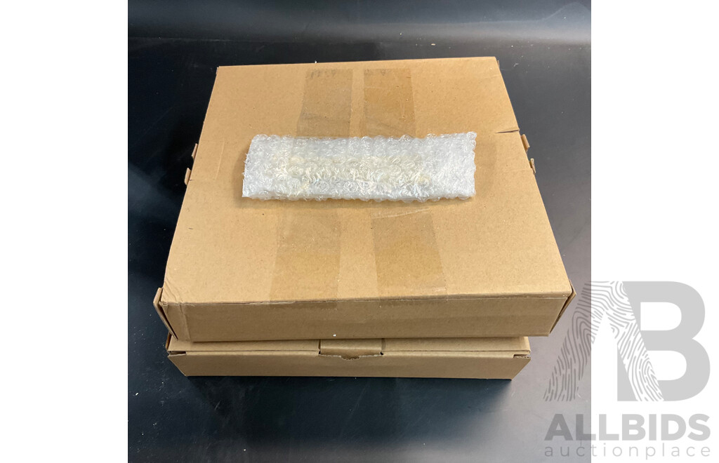 Bulk Lot - Assorted Tableware Included Tropical Leaf 3 Tier Porcelain Cake Stand Serving Plate & 4 Pieces Coffee /Tea Serving Set & White Porcelain Round Plates Double Handled & More