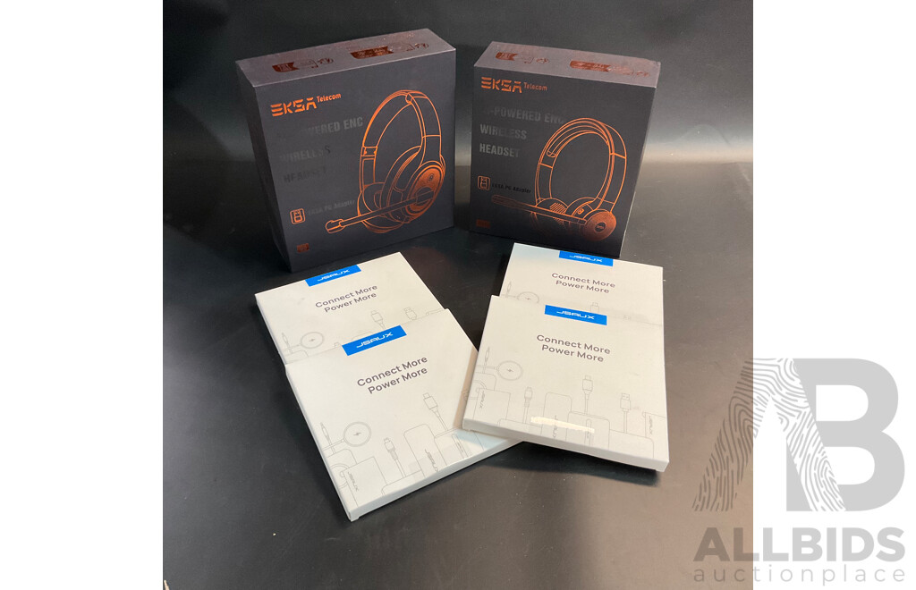 EKSA H6/H16 Wireless Headset & 4x 8K Displayport 1.4 Cable