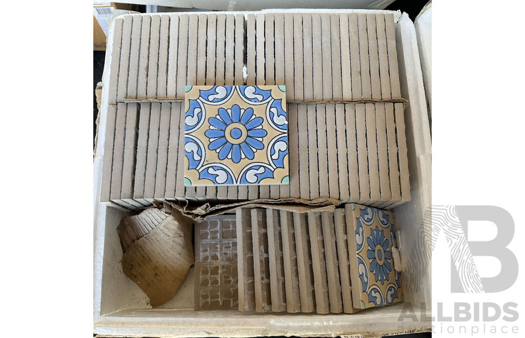 Pallet of Mosaic & Decorative Tiles - Assorted 100x100x8 mm