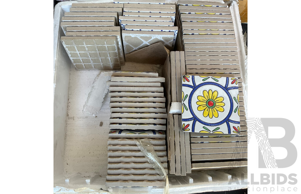 Pallet of Mosaic & Decorative Tiles - Assorted 100x100x8 mm