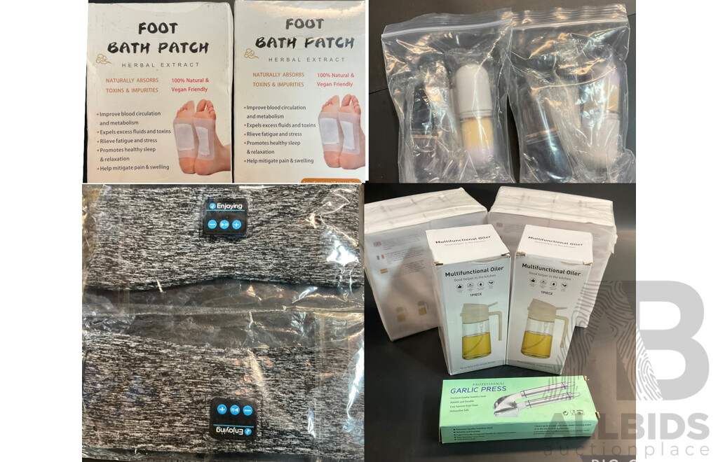 Assorted Household Items - Eng Tech Sleep Headphones, Multifunctional Oiler ,Make Up Brush & More