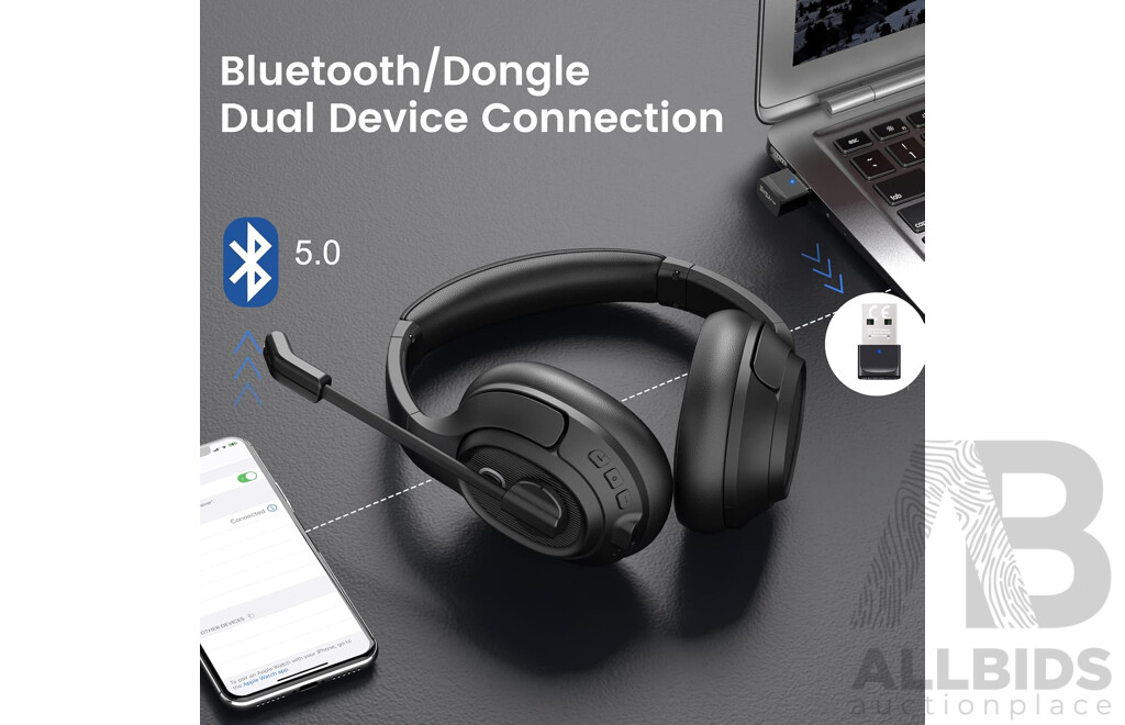 EKSA H6 Wireless Headsets with Microphone - Lot of 3 - Estimated Total RRP $ 525