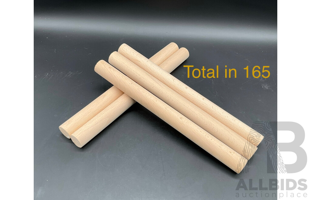 Multi-Purpose Wooden Dowel Rods 250X 21.2mm - Lot of 165