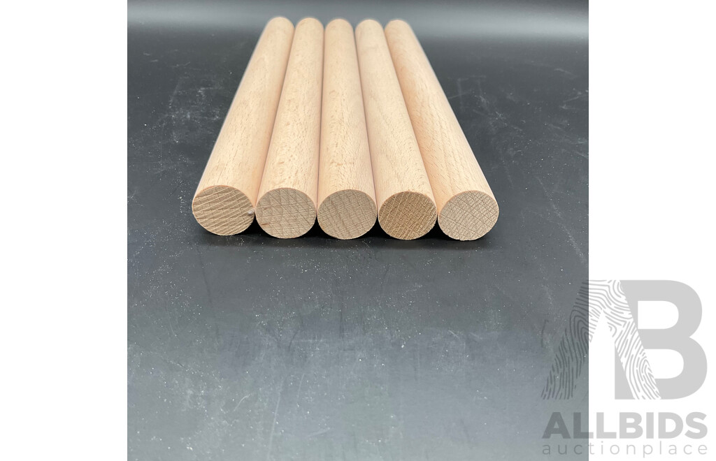 Multi-Purpose Wooden Dowel Rods 250X 21.2mm - Lot of 165