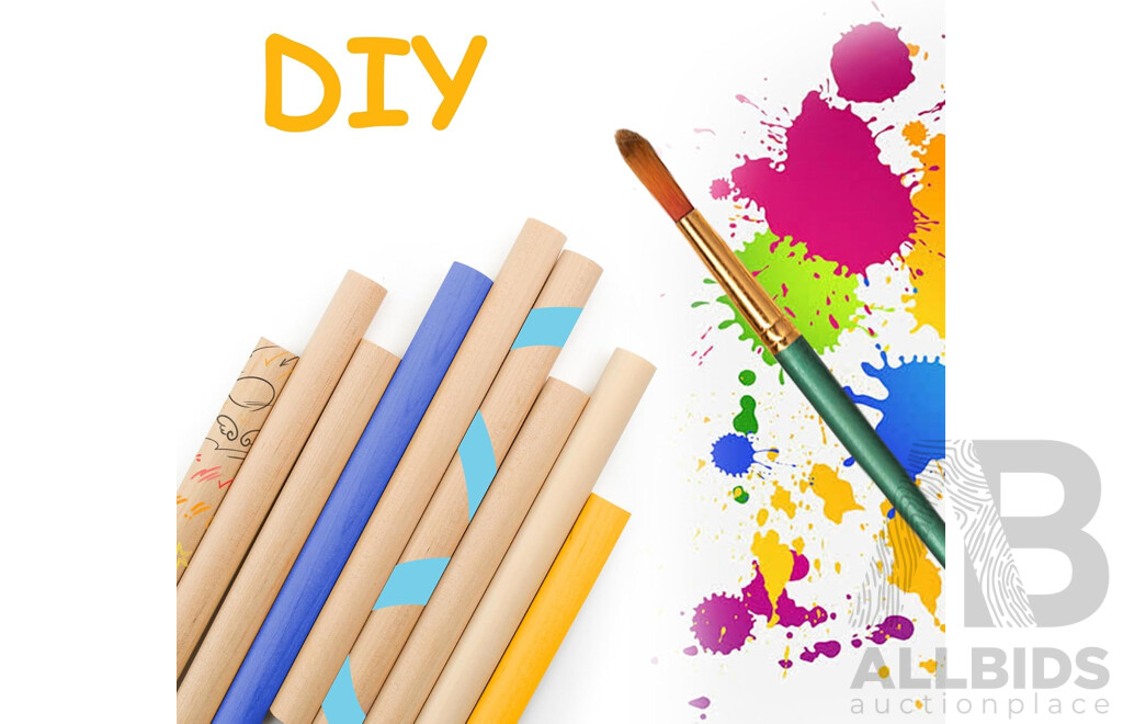 Multi-Purpose Wooden Dowel Rods 400X 21.2mm - Lot of 100