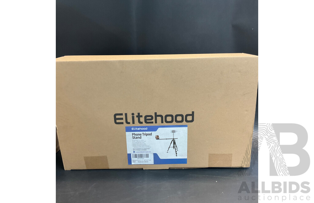 Box of  Australia Power Cable with Mixed Household Items Included Phone Tripod Stand, Oiler, Mini Speaker ,Mini Printer and More