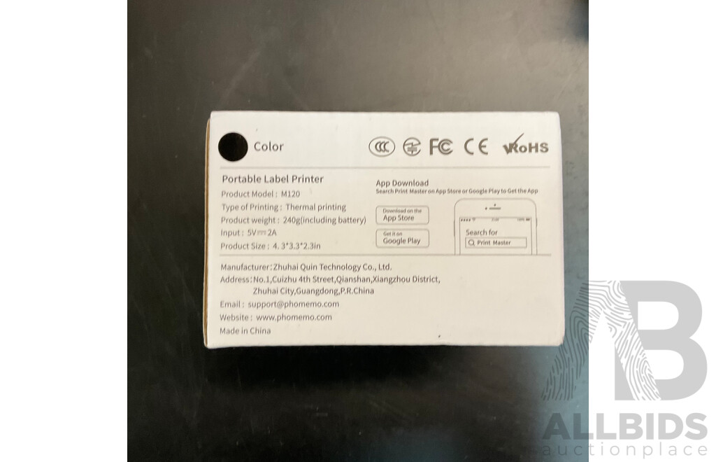 Box of  Australia Power Cable with Mixed Household Items Included Phone Tripod Stand, Oiler, Mini Speaker ,Mini Printer and More