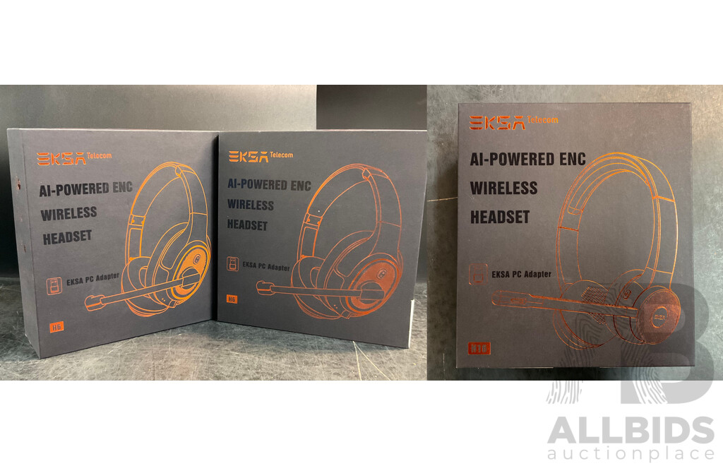EKSA H6 & H16 Wireless Headsets with Microphone - Lot of 3