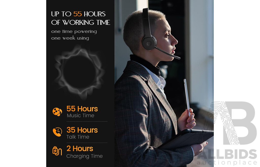 EKSA H6 & H16 Wireless Headsets with Microphone - Lot of 3